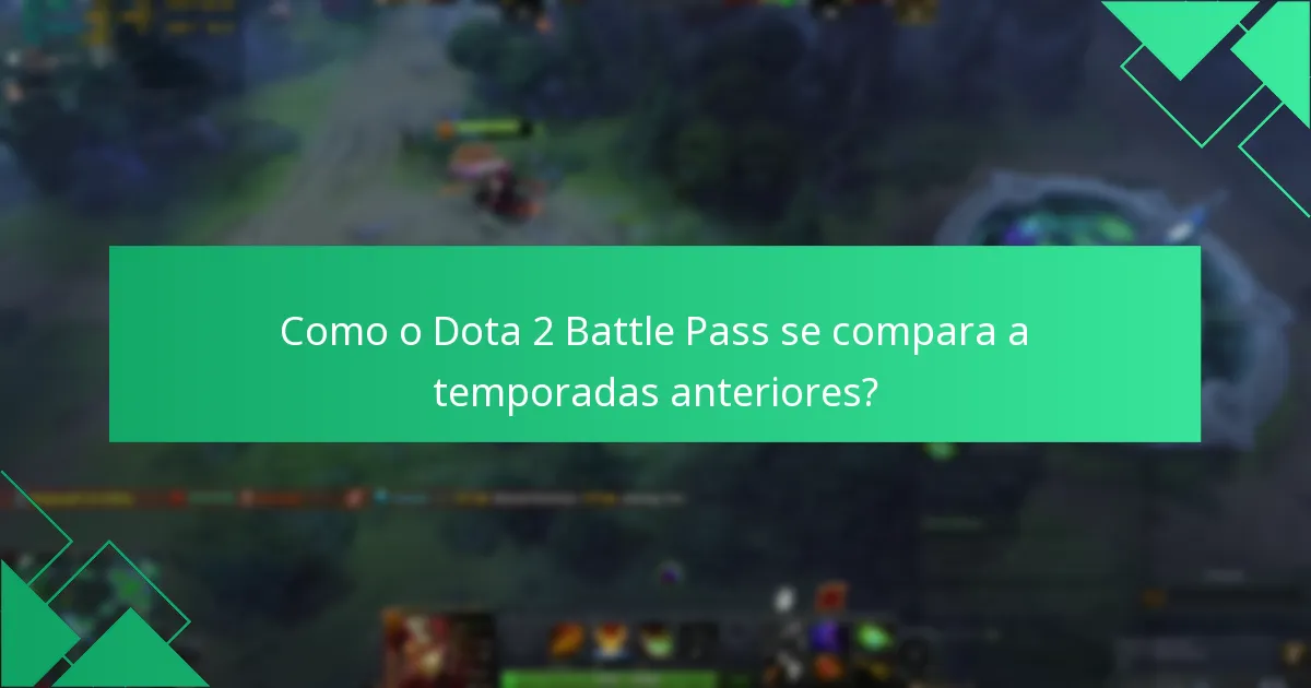 Como o Dota 2 Battle Pass se compara a temporadas anteriores?