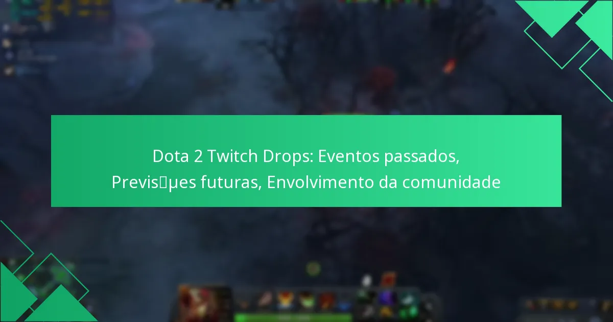 Dota 2 Twitch Drops: Eventos passados, Previsões futuras, Envolvimento da comunidade