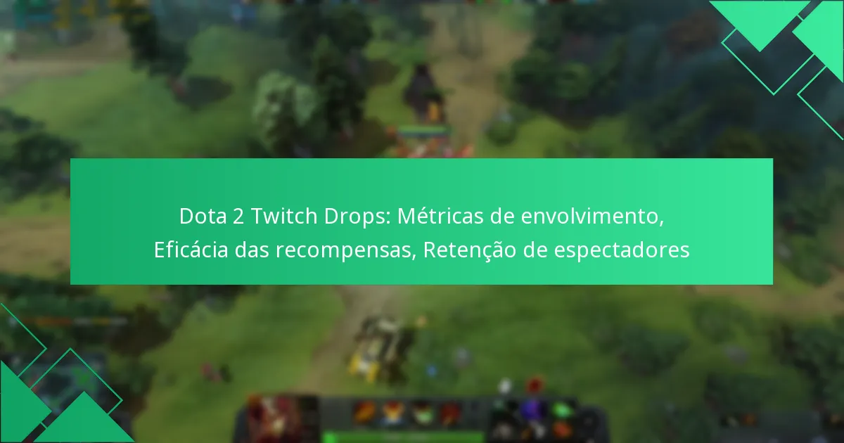 Dota 2 Twitch Drops: Métricas de envolvimento, Eficácia das recompensas, Retenção de espectadores